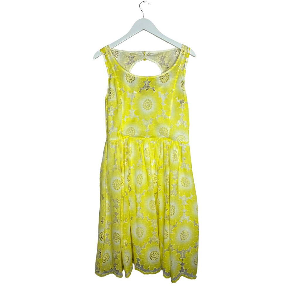 Tracy Reese Yellow Lace Midi Dress - Picture 3 of 10